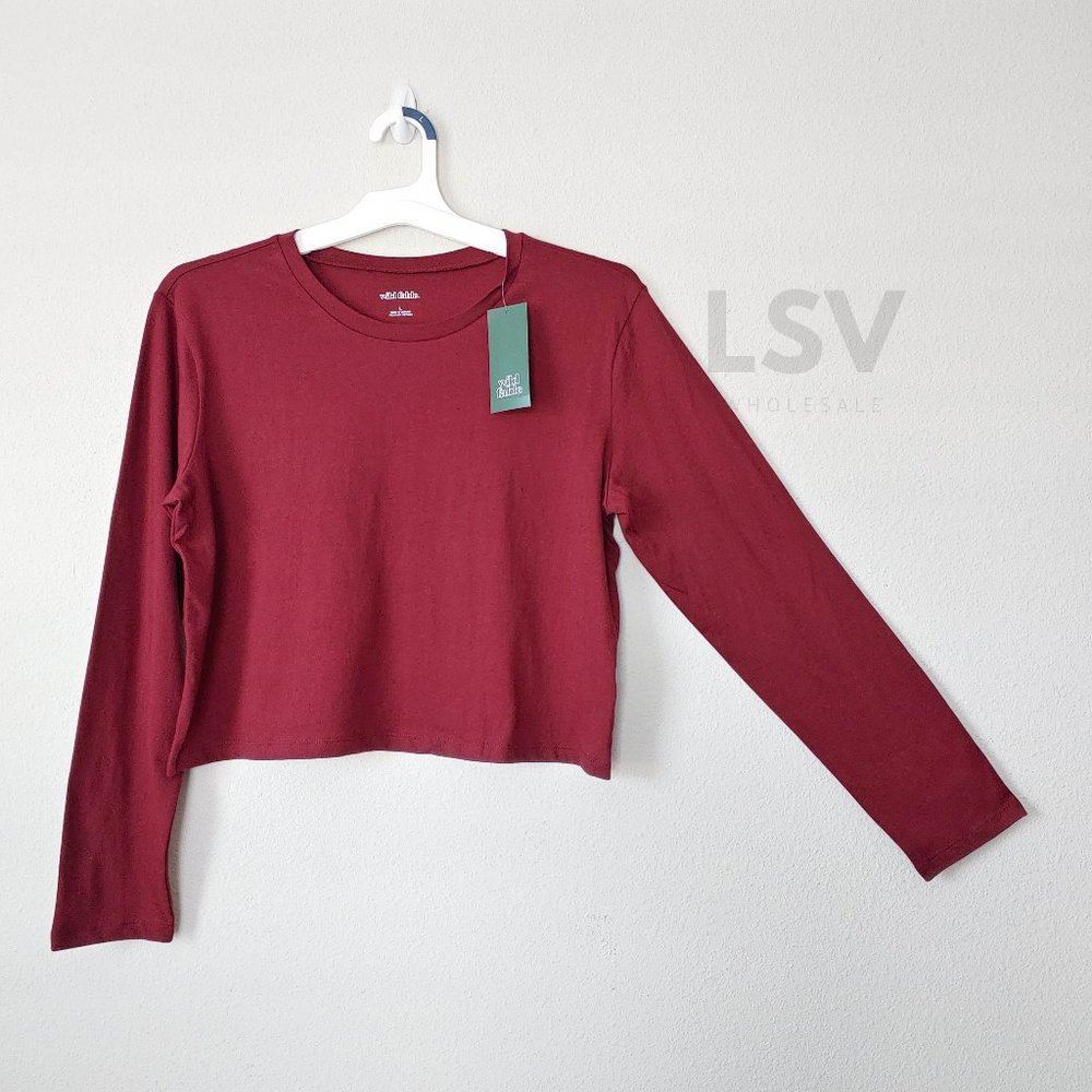 Wild Fable Opulent Red Long Sleeve Shirt